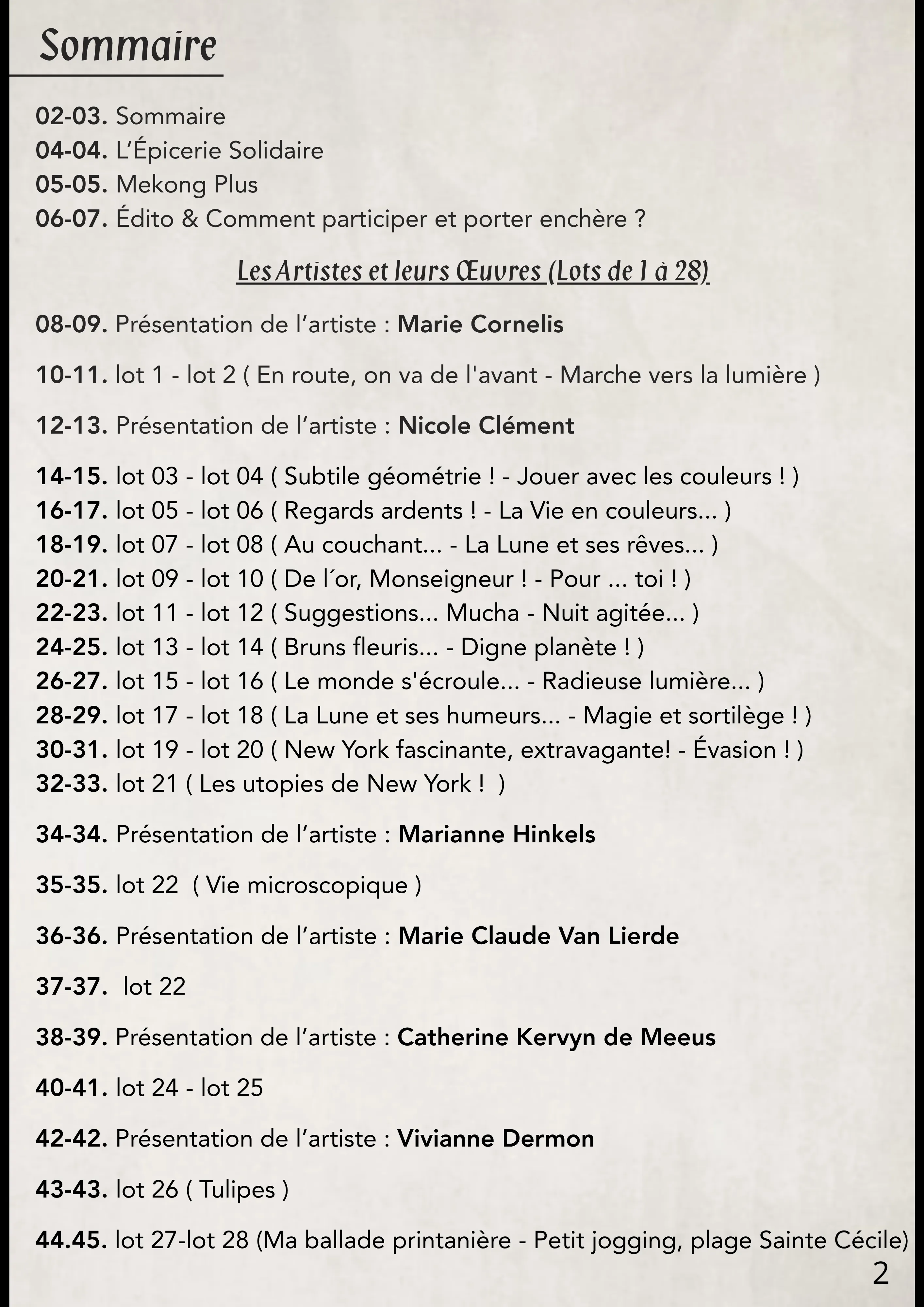 Sommaire Gauche