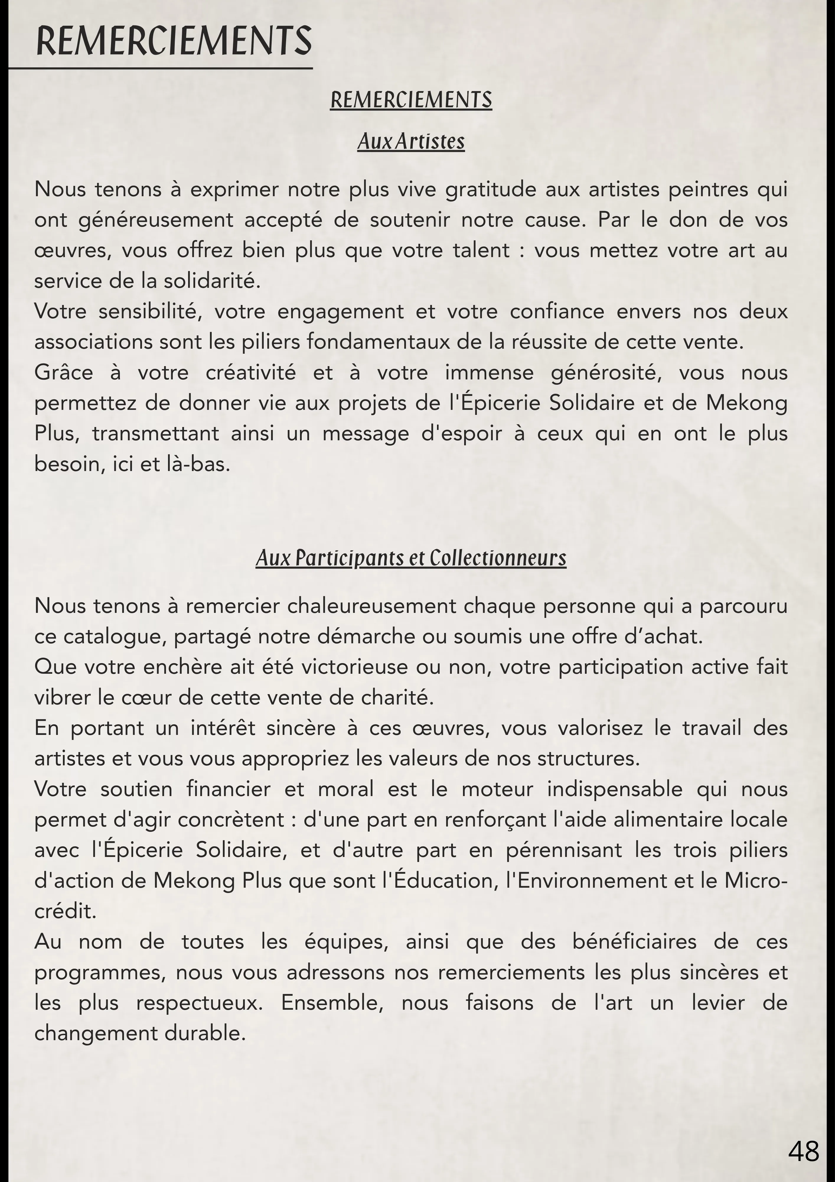 Remerciements D