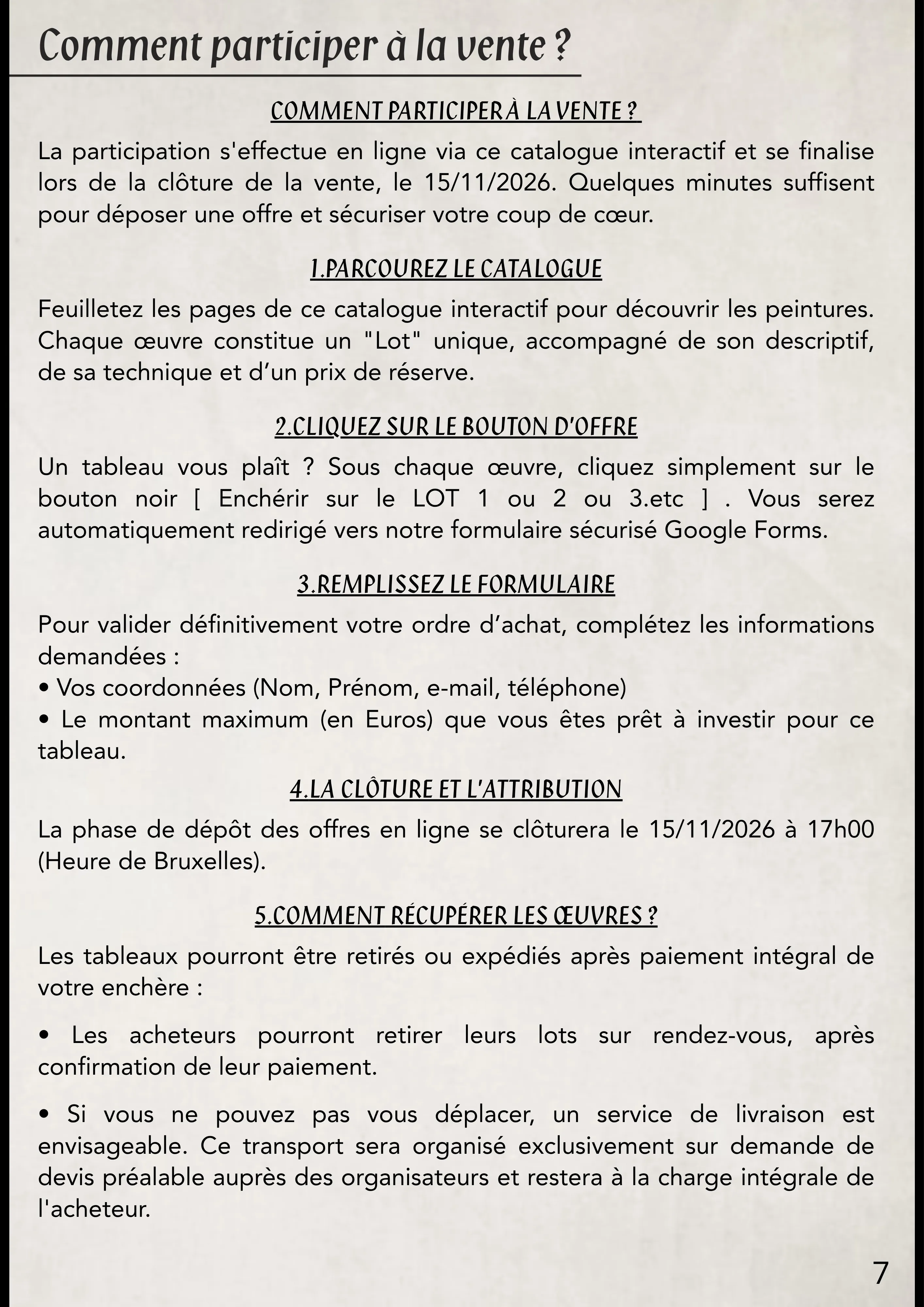 Comment participer et porter enchère ?